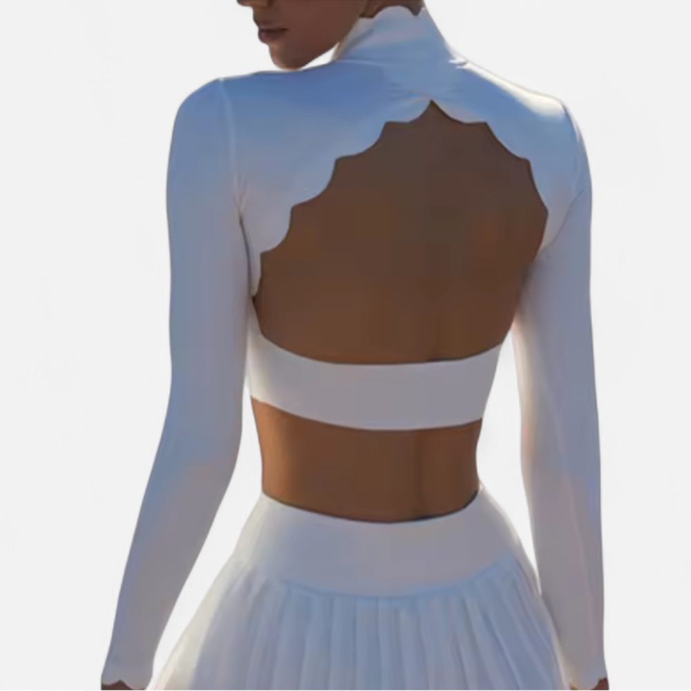 White Long Sleeve activewear Top